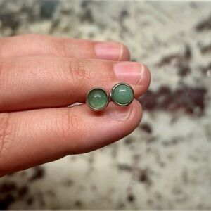 Elegant Green Stud Earrings
